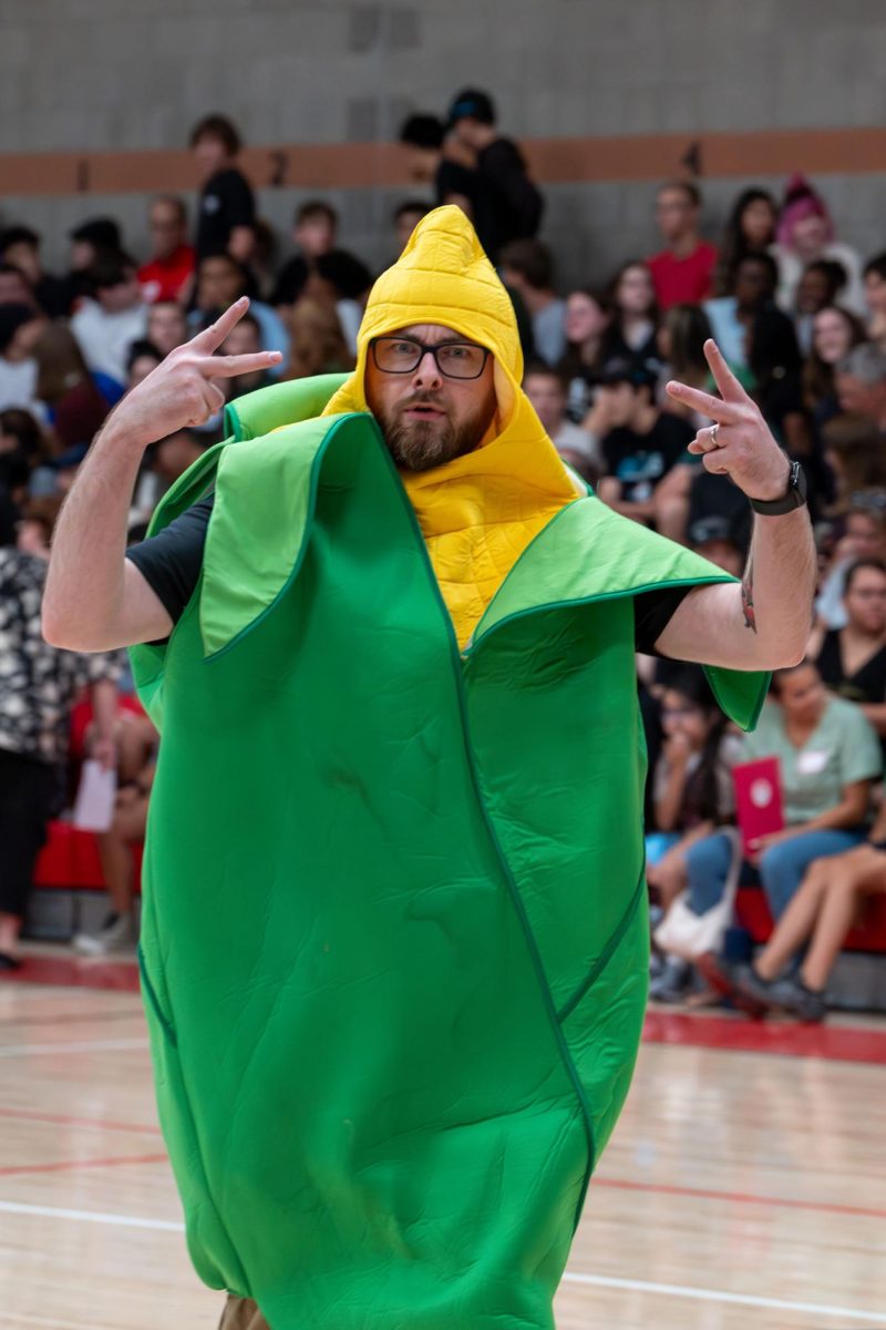 Head of high school in corn custom