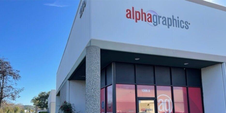 Picture of the outside of AlphaGraphics